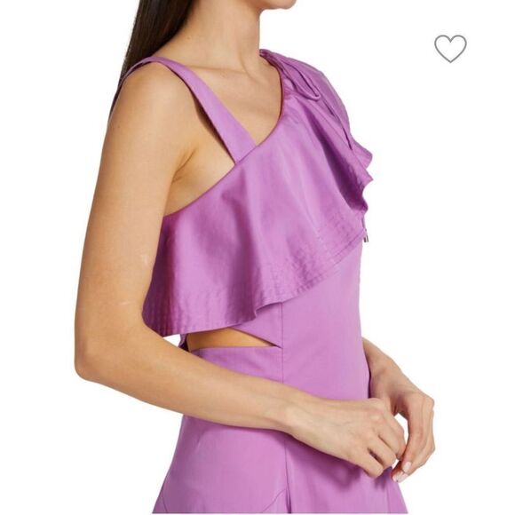 Veronica Beard Beilla Ruffled Sleeve MIDI Dress 8 - Picture 4 of 14